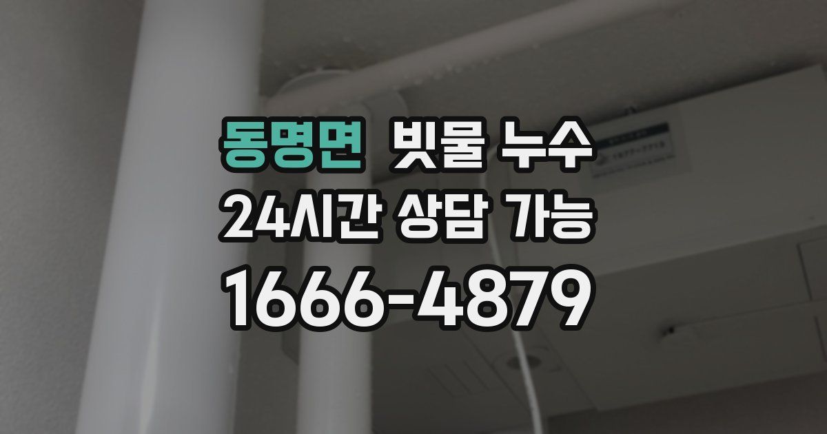 동명면 빗물 누수