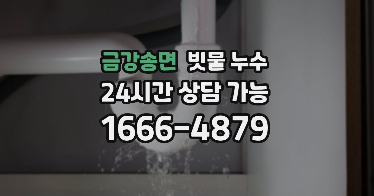 금강송면 빗물 누수