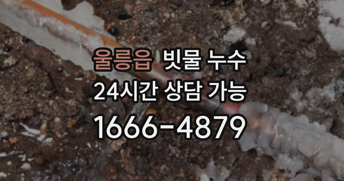 울릉읍 빗물 누수