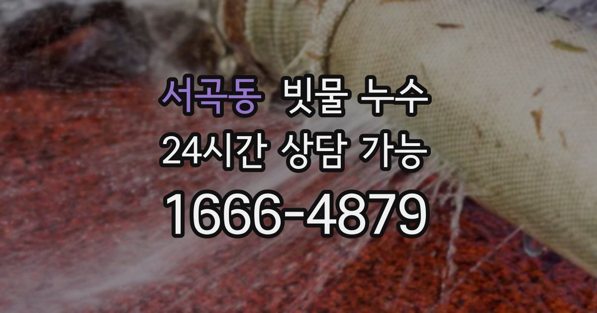 서곡동 빗물 누수