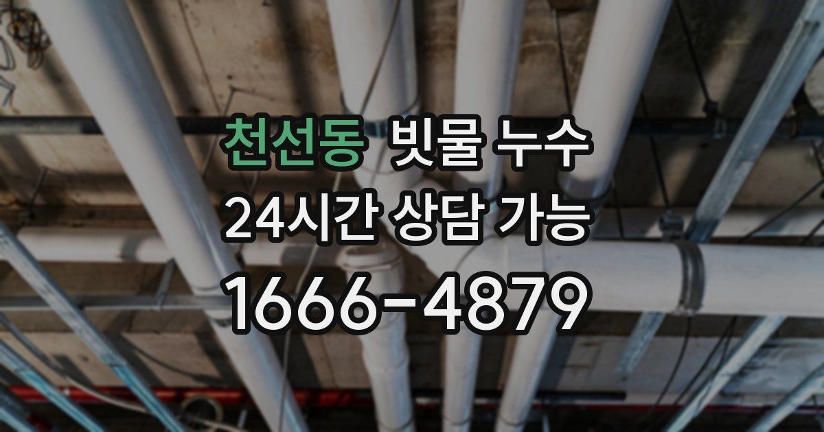 천선동 빗물 누수
