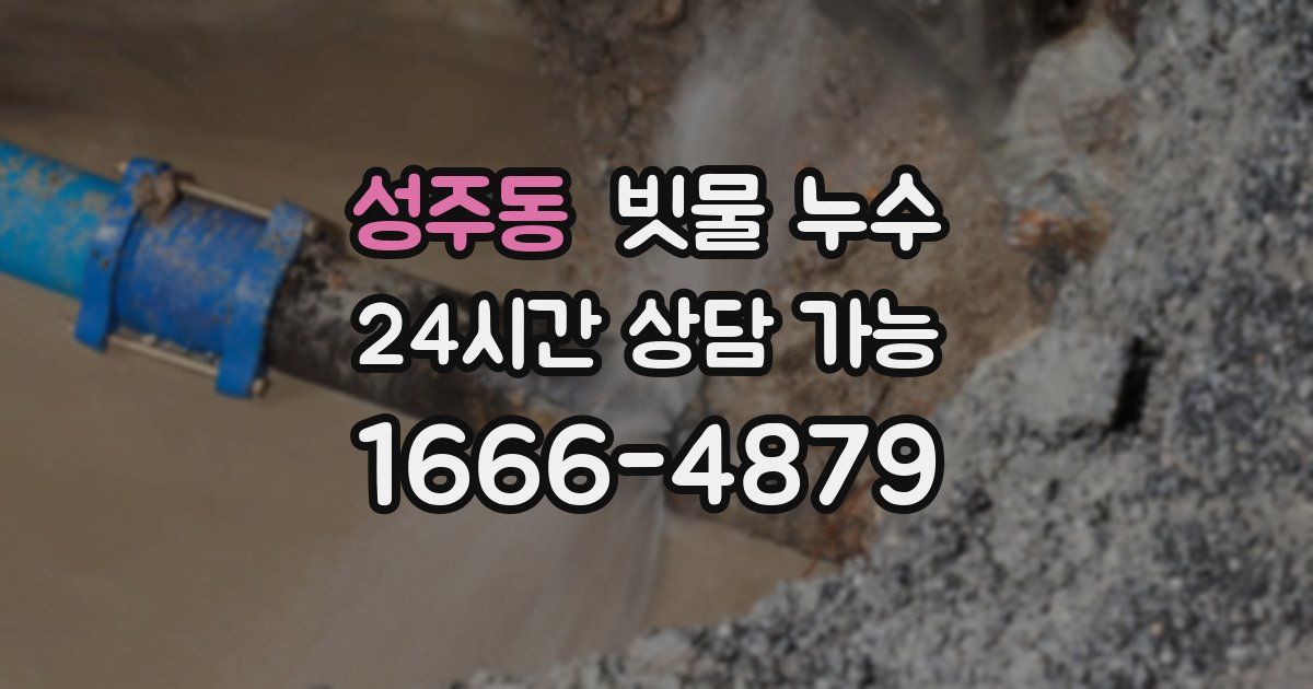성주동 빗물 누수