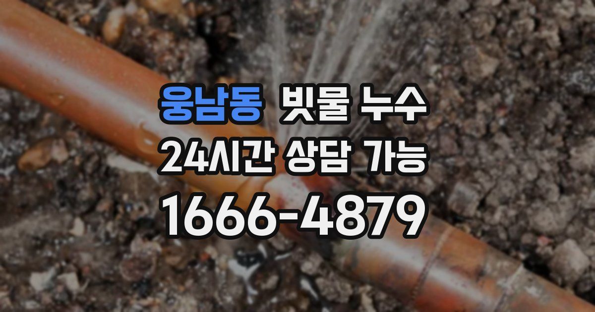 웅남동 빗물 누수