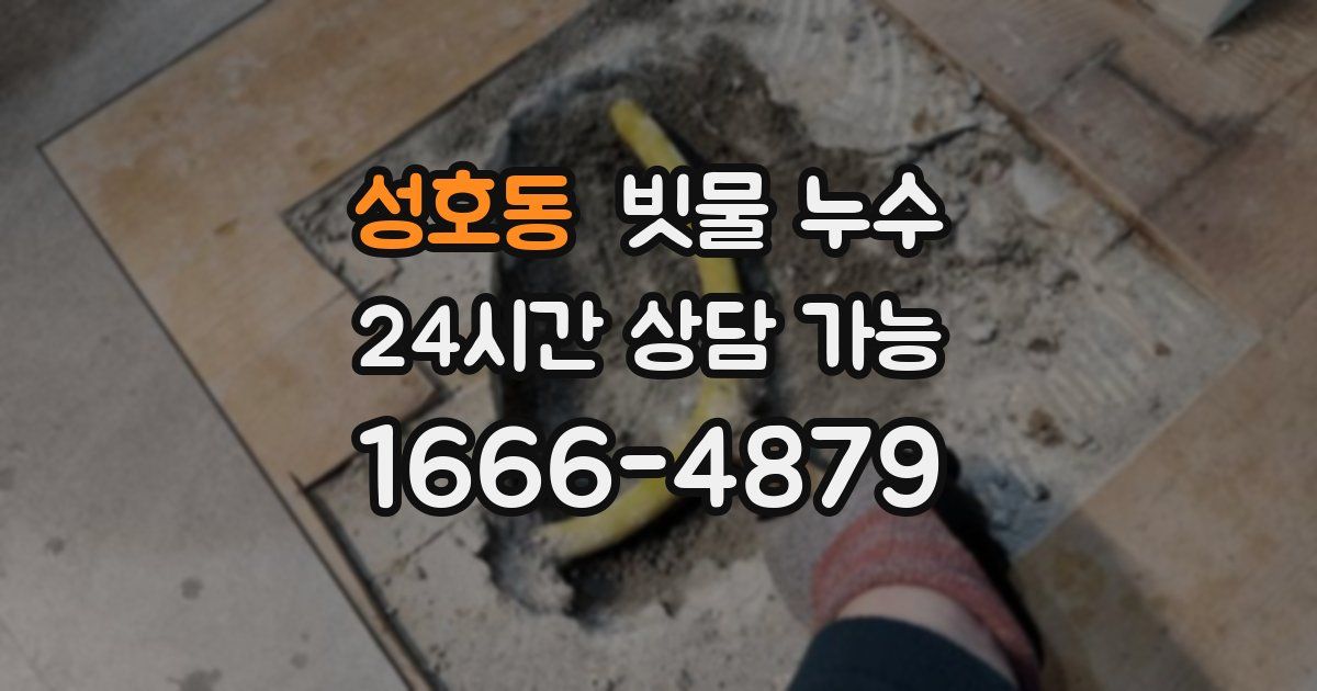 성호동 빗물 누수