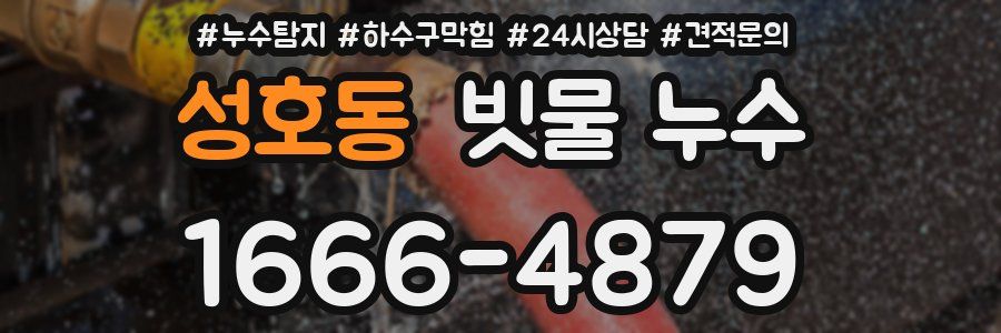 성호동 빗물 누수