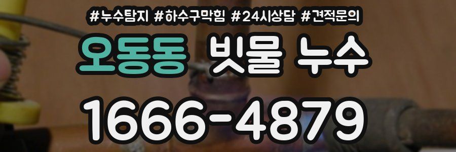 오동동 빗물 누수