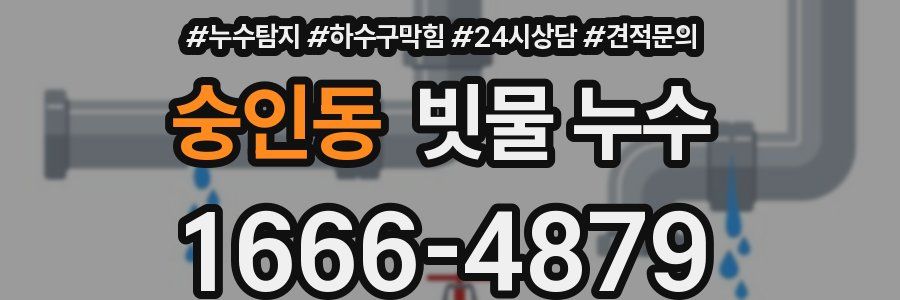 숭인동 빗물 누수