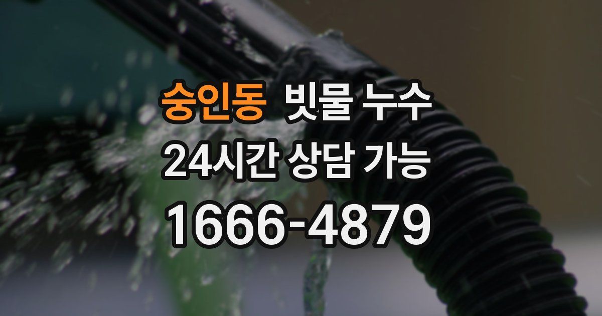 숭인동 빗물 누수