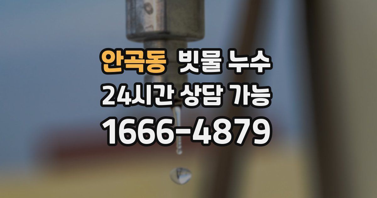 안곡동 빗물 누수