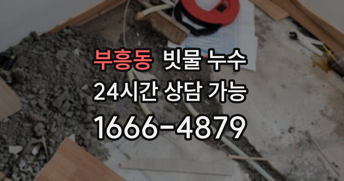 부흥동 빗물 누수