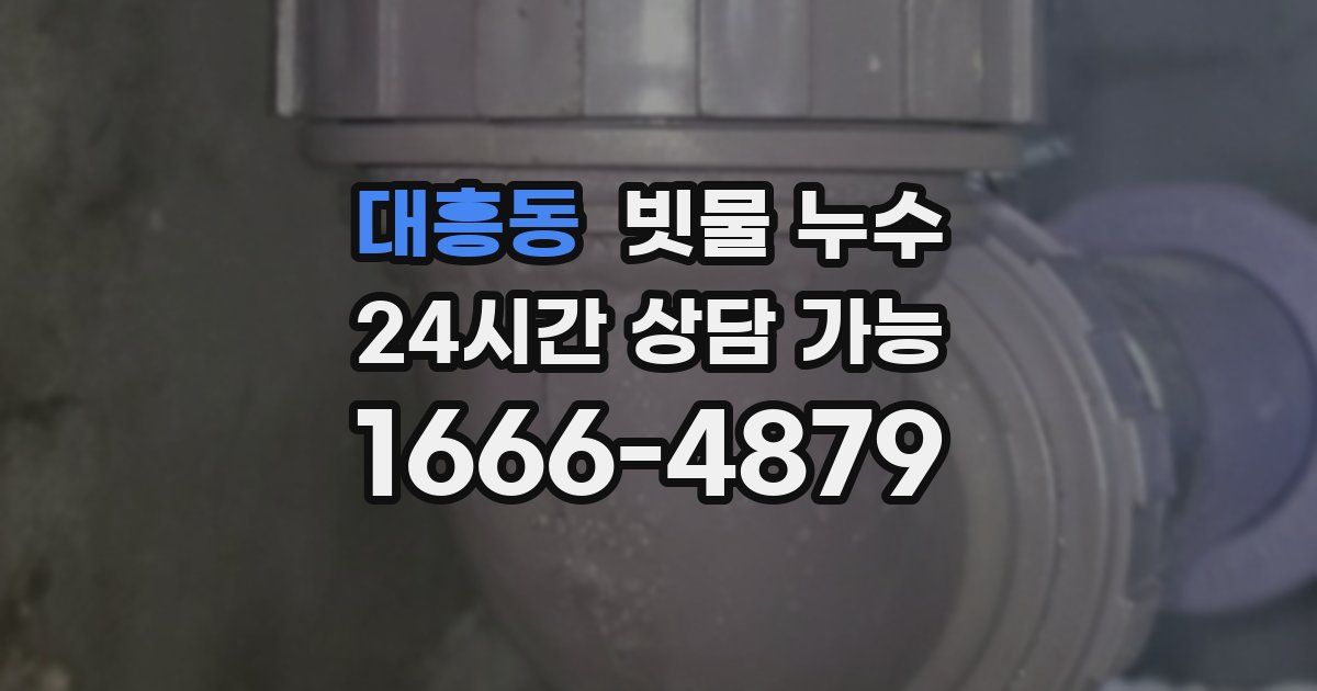대흥동 빗물 누수