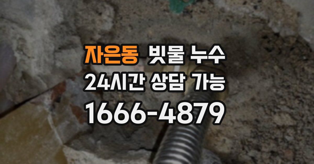 자은동 빗물 누수