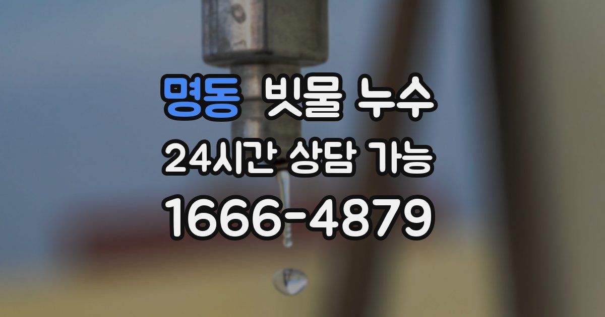 명동 빗물 누수