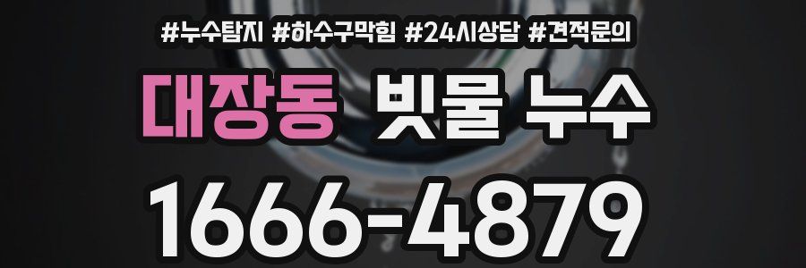 대장동 빗물 누수