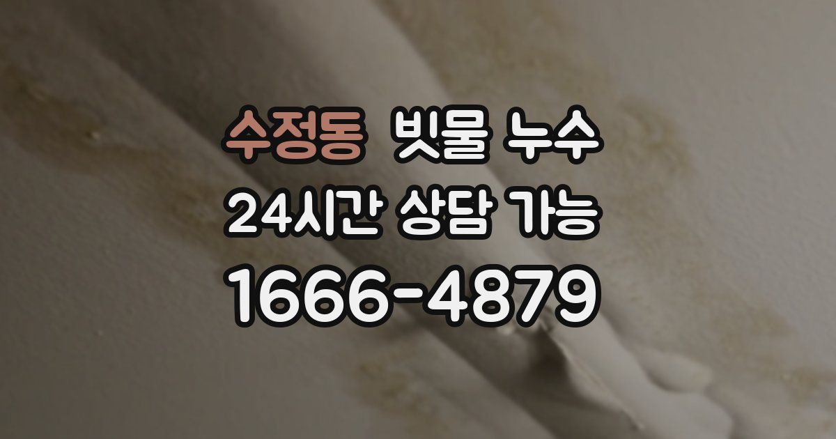 수정동 빗물 누수
