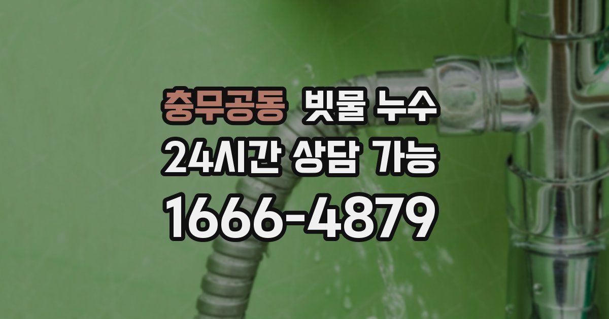 충무공동 빗물 누수