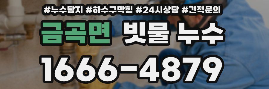 금곡면 빗물 누수