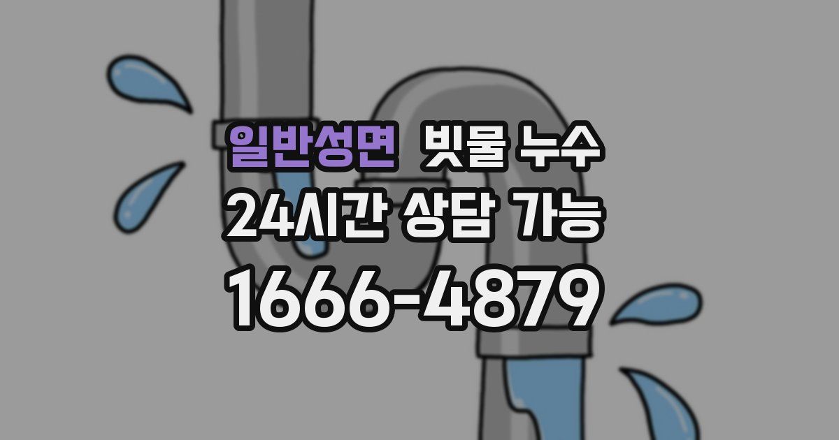 일반성면 빗물 누수