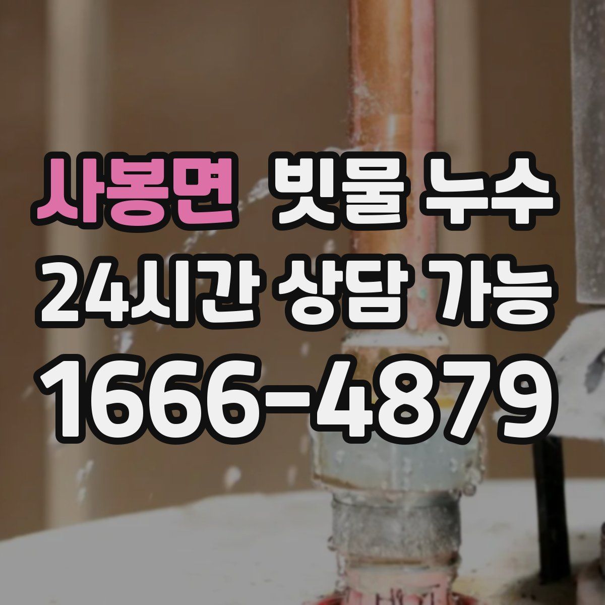 사봉면 빗물 누수