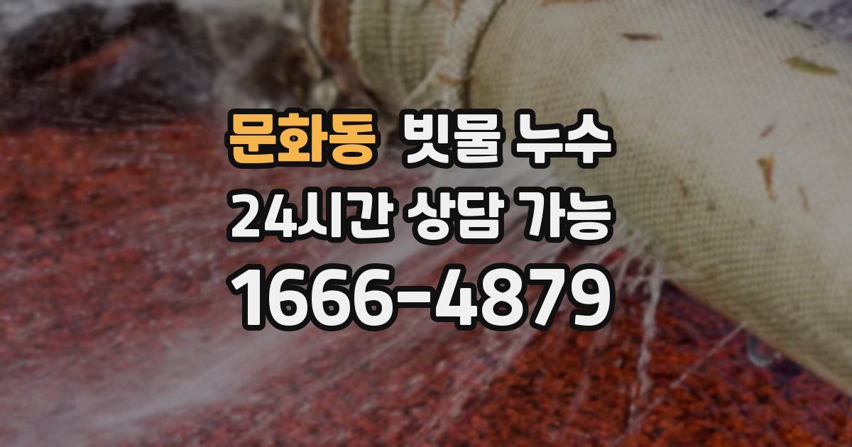 문화동 빗물 누수