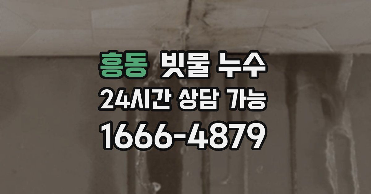 흥동 빗물 누수