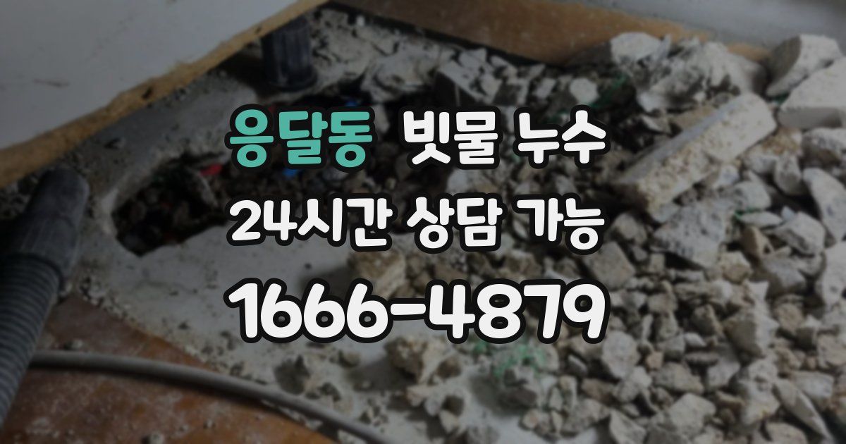응달동 빗물 누수