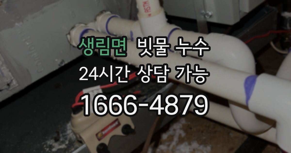 생림면 빗물 누수