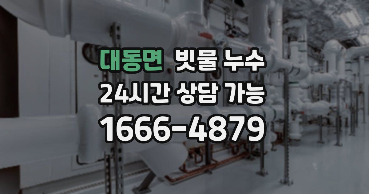 대동면 빗물 누수