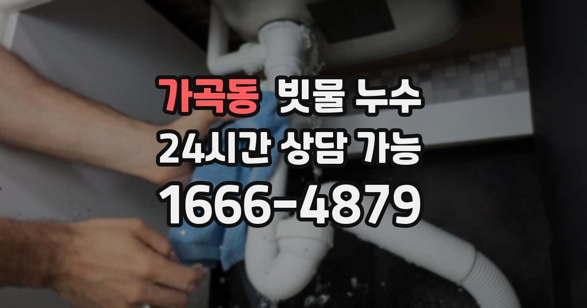 가곡동 빗물 누수