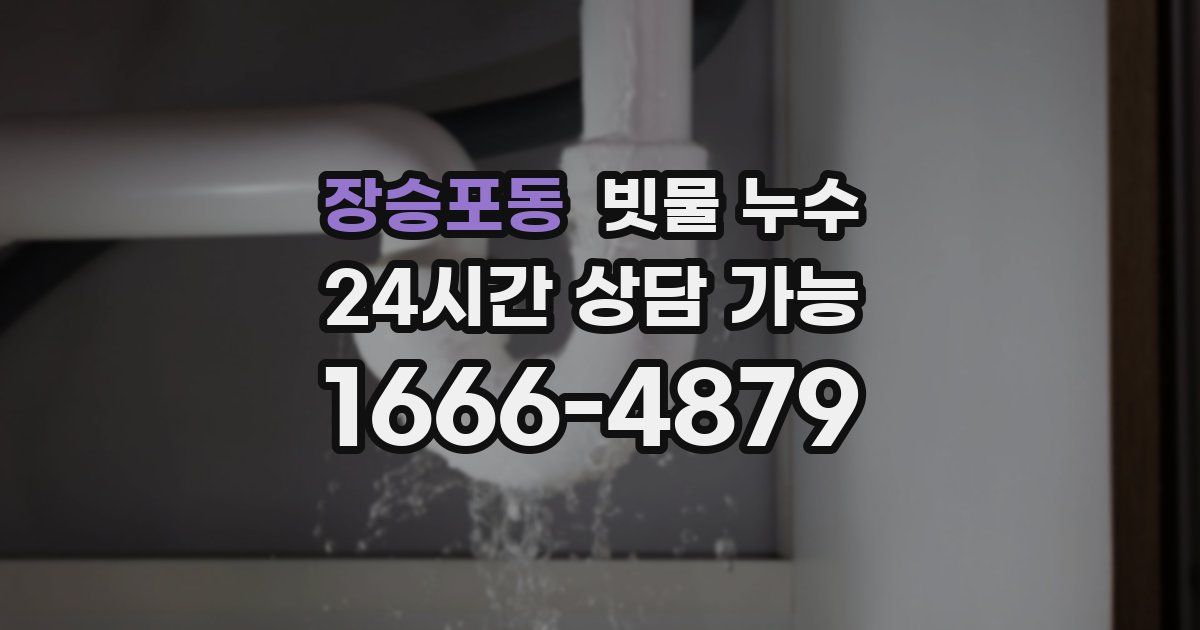 장승포동 빗물 누수