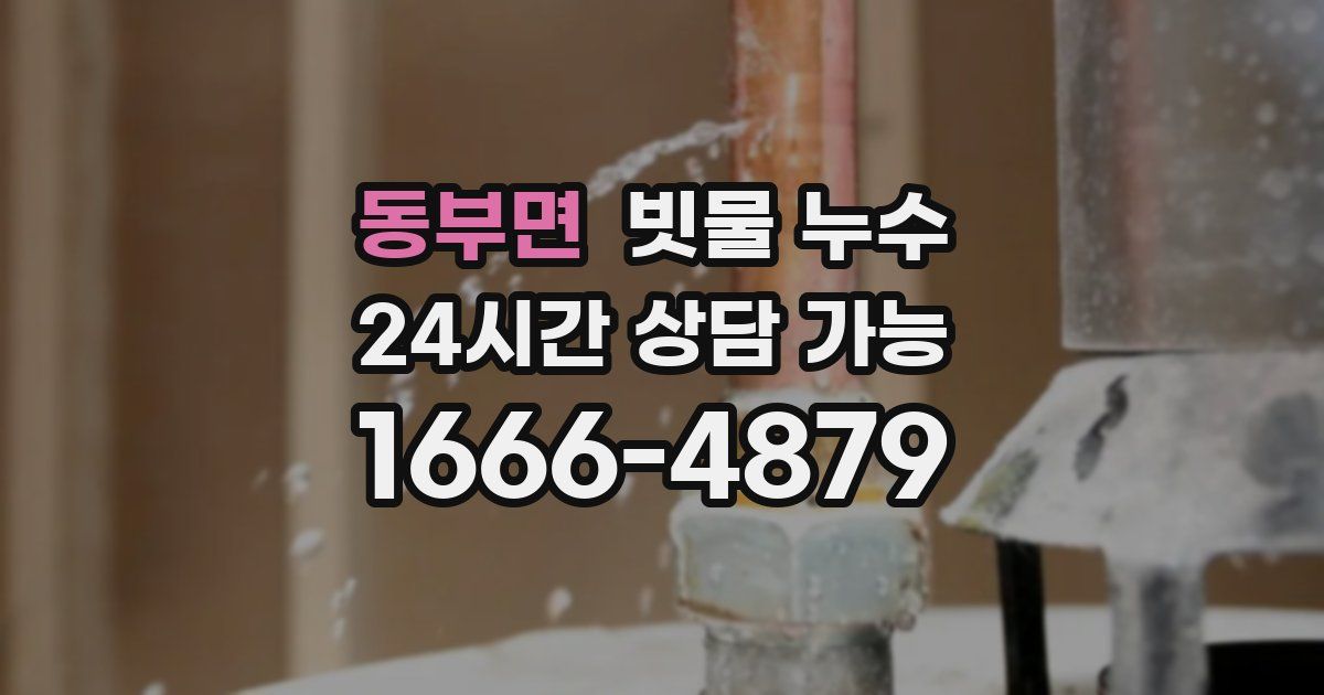 동부면 빗물 누수