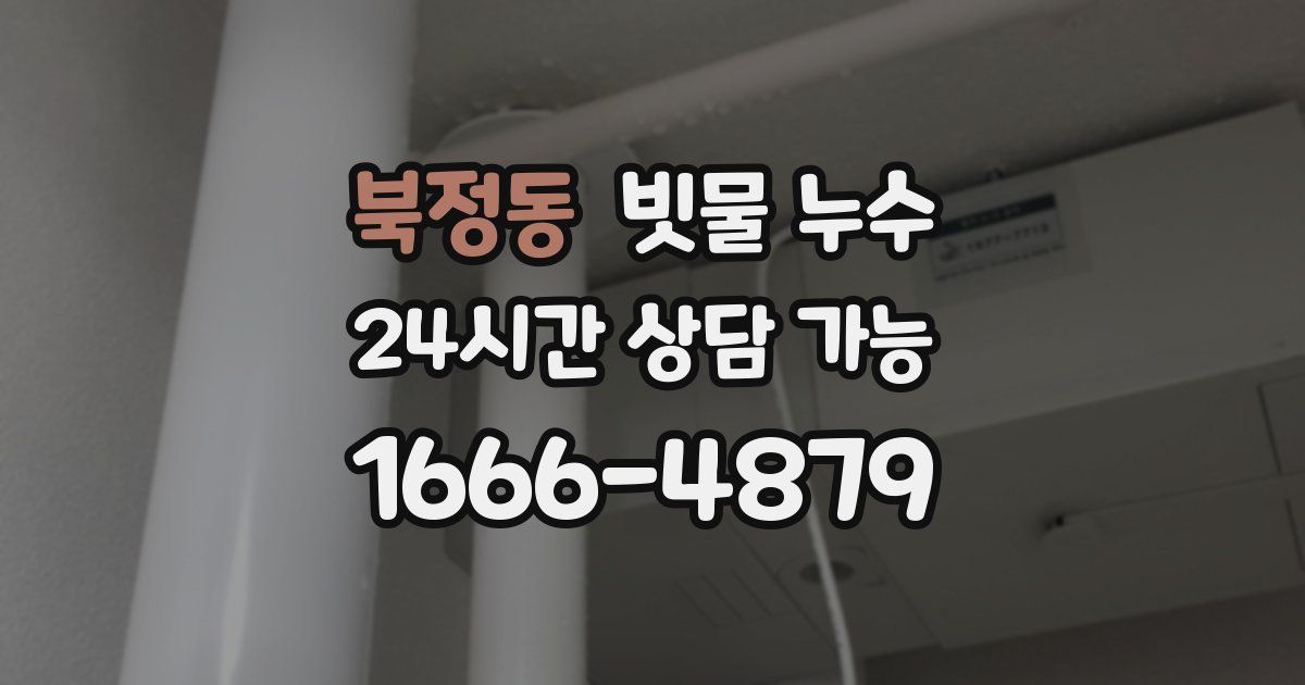 북정동 빗물 누수