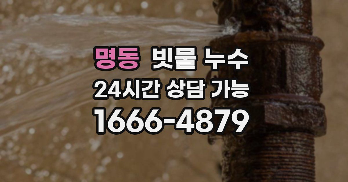 명동 빗물 누수
