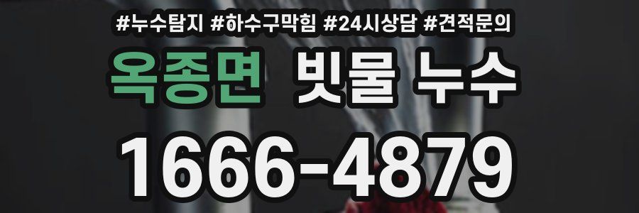 옥종면 빗물 누수