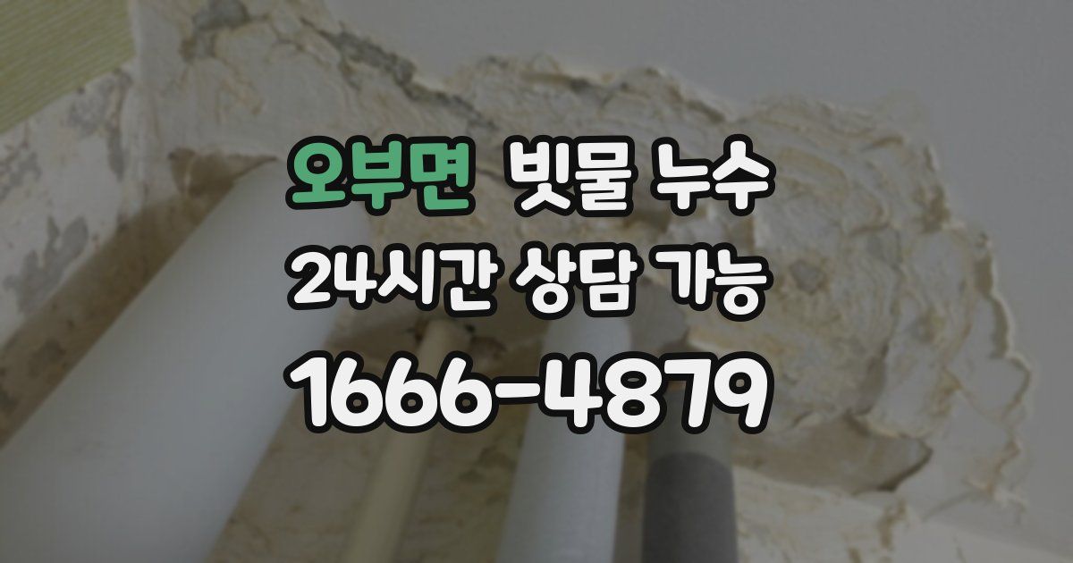 오부면 빗물 누수