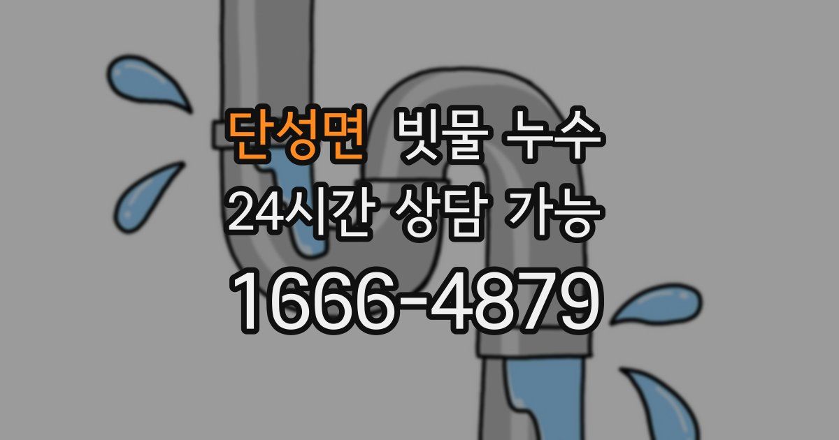 단성면 빗물 누수