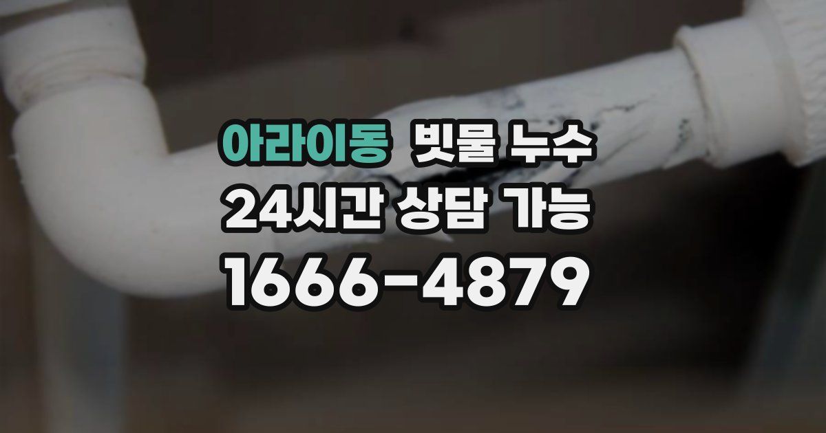아라이동 빗물 누수