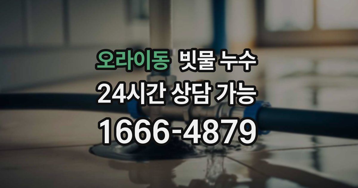 오라이동 빗물 누수