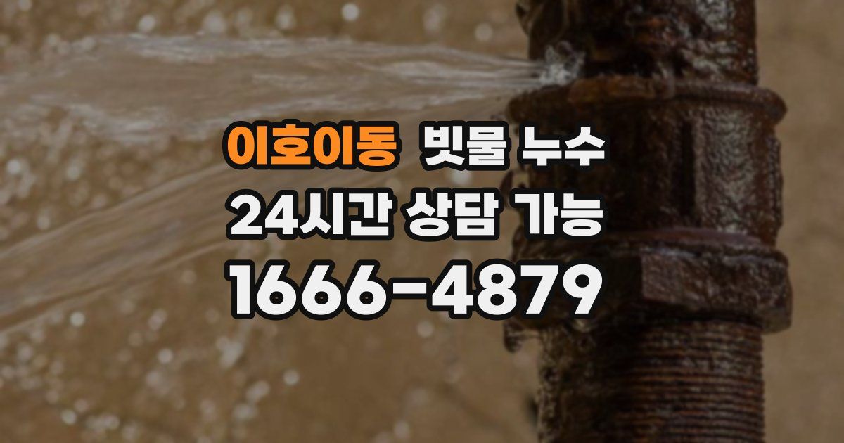 이호이동 빗물 누수