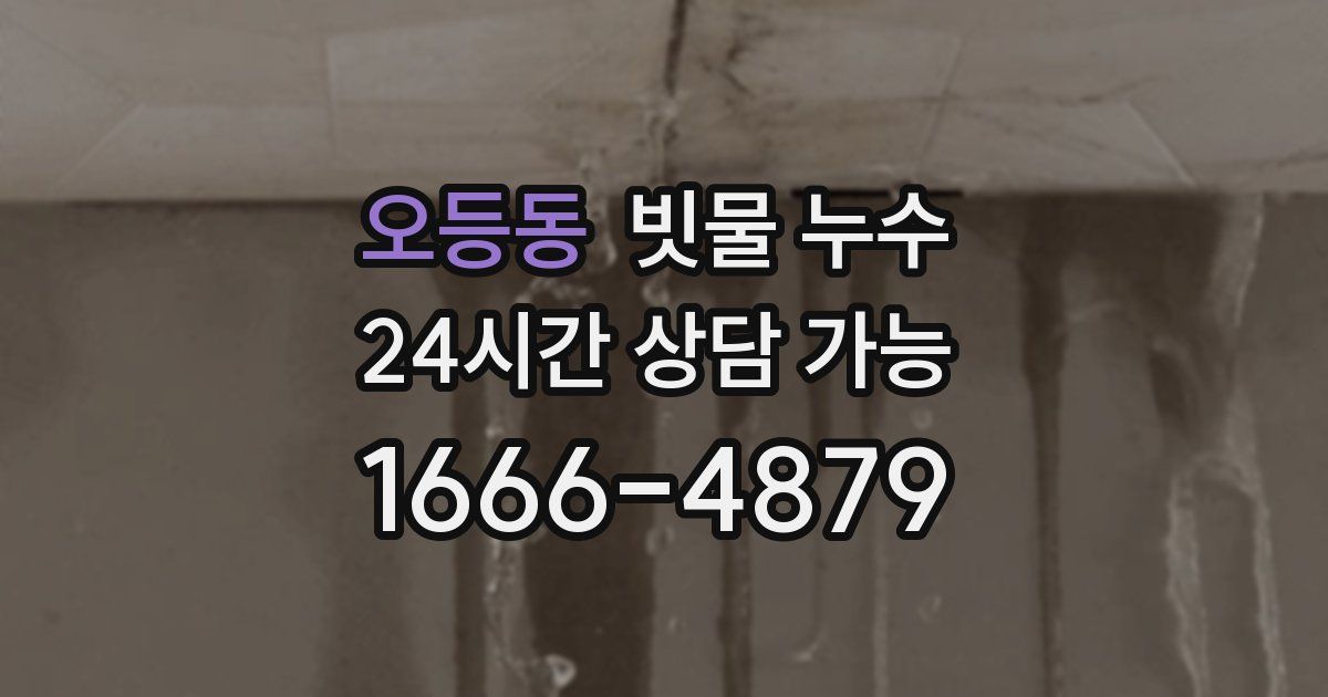 오등동 빗물 누수
