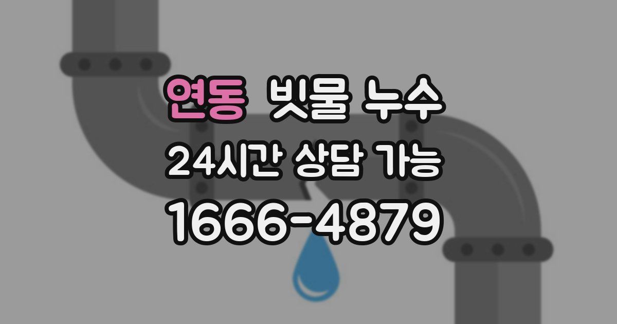 연동 빗물 누수