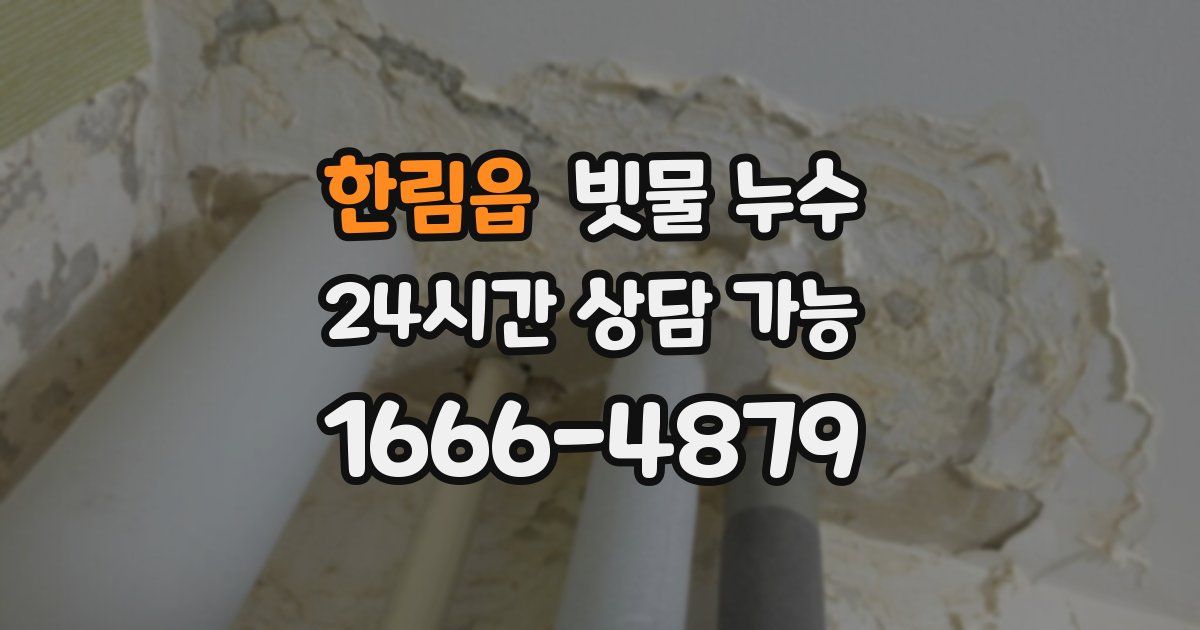 한림읍 빗물 누수