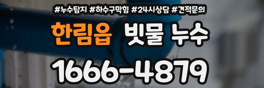 한림읍 빗물 누수