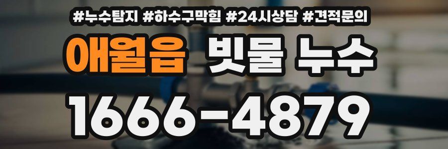 애월읍 빗물 누수