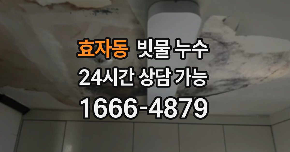 효자동 빗물 누수