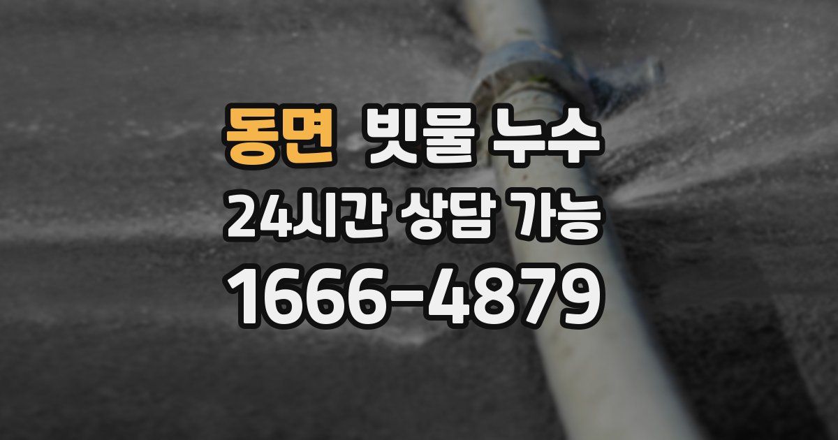 동면 빗물 누수