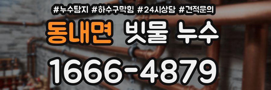 동내면 빗물 누수