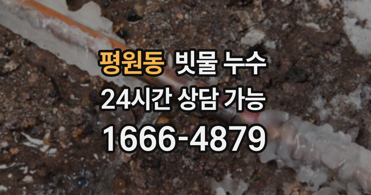평원동 빗물 누수