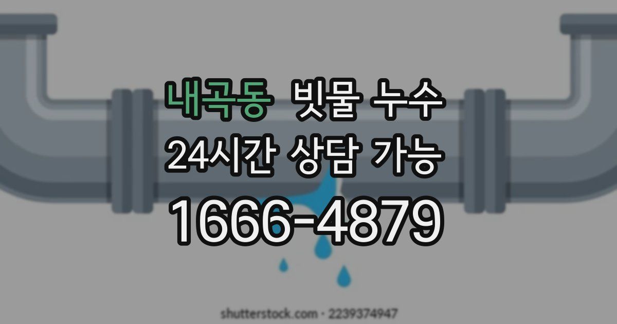 내곡동 빗물 누수