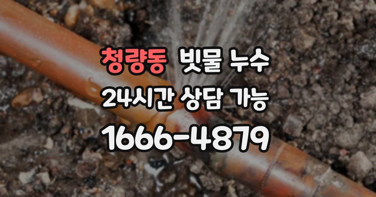 청량동 빗물 누수